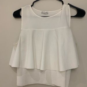Zara ruffle tank